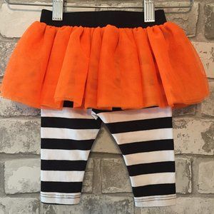 Baby Girl Halloween Leggings/Attached Skirt